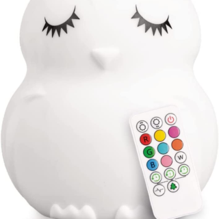 Owl, Kids Night Light, Silicone Nursery Light for Baby and Toddler, Squishy Night Light for Kids Room, Animal Night Lights for Girls and Boys, Kawaii Lamp, Cute Lamps for Bedroom