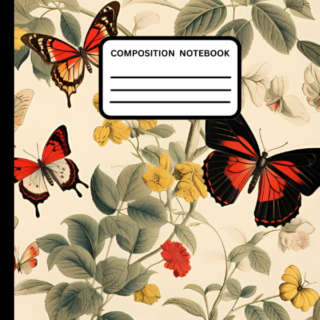 Composition Notebook : Vintage Botanical Illustration Journal with 110 College Ruled,