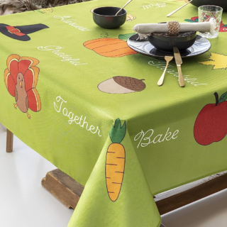 Thanksgiving Tablecloth (59" X 98", Thanksgiving)