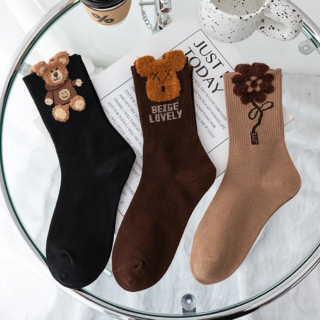 3 Pairs Cool Women Cute Cartoon Cotton Socks Set Female Korean Ladies Japanese Girls Students Short Socks for Women